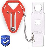 Portable Door Locker Door Lock from Inside Door Stopper Travel Lock, Lockdown Door Security for Home, Apartment, Living Motel - Additional Protection, AirBNB, Hotel, Home Door Locks