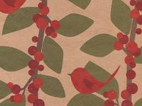 RED BIRD BERRIES 24x417' RecycledGift Wrap Counter Roll (1 unit, 1 pack per unit.)