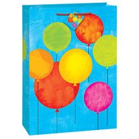 Large Painted Balloon Birthday Gift Bag