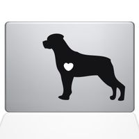 The Decal Guru I Love My Rottweiler Decal Vinyl Sticker, 15" MacBook Pro (2015 & Older Models), Black (1484-MAC-15P-BLA)