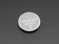 Adafruit CR1220 12mm Diameter - 3V Lithium Coin Cell Battery [ADA380]
