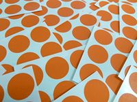Minilabel 102 Labels, 25mm Diameter Round, Colour Code Stickers Orange