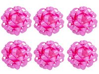 PMU Star Gift Bows 6 Inch Neon Pink (6/Pkg) Pkg/1