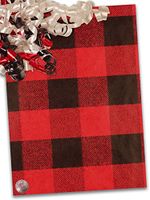 24" X 100' #x7036 Festive Flannel/Kraft - Gift Wrap