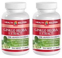 Ginkgo biloba Pure - Ginkgo BILOBA 120mg - stabilize Mood (2 Bottles)