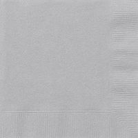 Silver Paper Napkins, 20ct