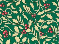 GOLD HOLLY Gift Wrap 24"x833'Gift Wrap Full Ream Roll (1 unit, 1 pack per unit.)
