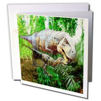 3dRose Dinosaurs - Greeting Cards, 6 x 6 inches, set of 12 (gc_4096_2)