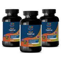 Liver Extract Supplements - Milk Thistle Extract 175MG - Dietary Supplement - Turmeric Curcumin - 3 Bottles (180 Capsules)