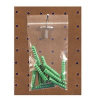 Bauxko 4" x 8" Reclosable Poly Bags w/ Hang Hole, 2 Mil, 100-Pack (xPB6712-100)