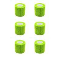 Self Adhesive Bandage Cohesive Warp Bandages Sport Medical Tape Tattoo Grip Cover Nonwovens 2"x5y 6Roll for Stretch Athletic, Ankle Sprains & Swelling, Sports，House Peta & Horse FDA Approved