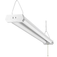 LED Shop Light for garages,4FT 5000LM,42W 6000K Daylight White,LED Ceiling Light, LED Wrapround Light, with Pull Chain (ON/Off),Linear Worklight Fixture with Plug, cETLus Listed 1PACK 60K