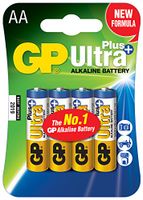 GP Batteries GP15AU(P)-C4 Non-Rechargeable Battery, Ultra, Pack of 4, Alkaline, 1.5 V, AA (5 Pieces)