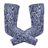ZZKKO Paisley Cooling Arm Sleeves Cover Uv Sun Protection for Men Women Running Golf Cycling Arm Warmer Sleeves 1 Pair