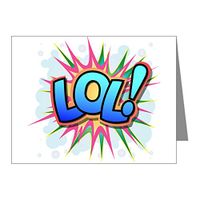 Note Cards (10 Pack) Text Abbreviation LOL!