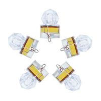 Dr.Fish 5PCs LED Fishing Lure Bait Attractant Deep Drop Light Water Trigger Deep Sea Ice Fishing Flasher Glow Underwater Freshwater Saltwater Halibut Tuna Bass Yellow