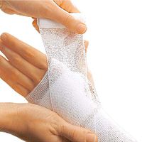 Lohmann & Rauscher Mollelast, Conforming Open-Weave Gauze Bandage, 8cm x 4m, Box of 20 Rolls