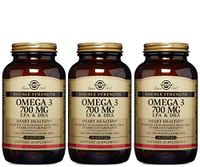 Solgar – Double Strength Omega-3 700 mg, 120 Softgels - 3 Pack