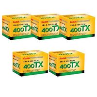 5 Rolls Kodak TX 400-36 35mm Tri-X Pan Black and White Film