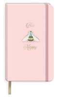 Floral Charm Bee Happy Faux Leather Journal (44558)