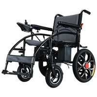 Lightweight Folding Electric Wheelchair,360 ° Joystick Double Motor Power Transport Wheelchair Chair, Electric Wheelchairs for Adults Elderly, Rollator Walker with Seat
