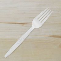 Biodegradable Cutlery, 100% Compostable, Strong Full-size, Elegant and Classy White Finish (500)