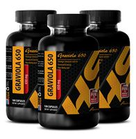 Immune Assist Critical Care Formula - GRAVIOLA 650MG - Immune Booster - ANTIOXIDANT - Digestive AID - Pure and Potent - graviola Fruit Powder - 3 Bottles (300 Capsules)