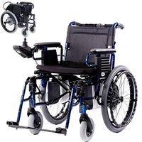 NACHENW Lightweight Folding Electric Wheelchair Fully Automatic Induction Electromagnetic Brake Manual Electric Switching Aluminum Alloy Frame