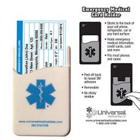 Silicone Emergency Medical Card Holder