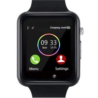 YIIXIIYN Smart Watch Bluetooth Smart Watch Sport Fitness Tracker Wrist Watch Touchscreen with Camera SIM SD Card Slot Watch Compatible iPhone iOS Samsung LG Android Women Men Kids (Black)