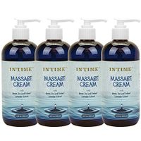 Massage Lotion Anti-Inflammatory Cooling | Helps Relieve Muscle & Joint Pain | w/Green Tea & Lavender Extract | Therapeutic | Intime 12oz (4 Pack)