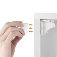 Baby Proofing Magnetic Cabinet Locks Child Safety - VMAISI 12 Pack Children Proof Cupboard Baby Latches - Adhesive Magnet Drawers Locks No Drilling (White)