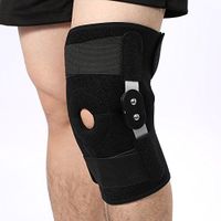 Knees, Adjustable Knee Sleeve, Asixx 2 Types New Fashion Adjustable Sports Knee Support Brace Protector Leg Compression Sleeves to Prevent Sports Damage and Knee Varus or Valgus(White Hinges)