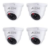 Fake Security Camera, with Realistic Look Dummy Camera Recording Lighting Red LED at Night, for Home and Businesses Security Indoor/Outdoor (4 Pack)