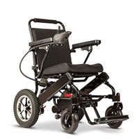 Thrive Mobility Fold and Travel Lightweight Electric Wheelchair for Adults Folding Foldable Transport Electric Wheelchair Motorized, Automated WheelchairFDA Approved (7002 Black)