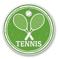 Tennis Vinyl Sticker Decal - Sticker Graphic - Auto, Wall, Laptop, Cell, Truck Sticker for Windows, Cars, Trucks