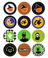 Kinteshun Halloween Sealing Sticker,Self-adhensive Hallowmas DIY Decorative Gift Packing Wrapping Envelope Seals Baking Label Paster Decals Sticker(10 Sheets,120pcs)