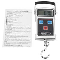 NCONCO 50KG Portable Electronic LCD Digital Weight Scale with Tape Measure Hook.