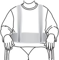 Secure WCH-1 Torso Support Self Release Wheelchair Positioning Seat Belt and Shoulder Harness - Prevent Patient Forward Sliding