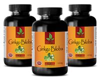 Brain Booster for Men - Ginkgo BILOBA 120MG - Natural Extract - Anti Aging - 3 Bottles (150 Capsules)