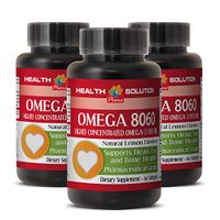 Fatty acids Omega 6 - Omega 8060 (Highly Concentrated Fish Oil) - Omega 6 Fatty acids - 3 Bottle 180 Softgels