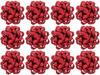 PMU Gift Bows Confetti, Large, Red (12/Pkg) Pkg/1