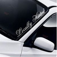 hiusan Locally Hated Funny Car Window Stickers Bumper Decal Sticker Removable Vinyl Macbook Laptop Stickers Decor Gifts Idea