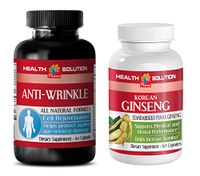 Anti-Aging Vitamins - Anti WRINKEL - Korean Ginseng - Green Tea for Weight Loss - (2 Bottles Combos)