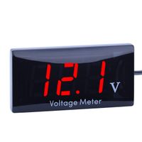 QWM Car Voltage Meter,Cute little DC 12V voltmeter,Large LED Display QWM Voltage Meter for Car Motorcycle and 12V Battery(Red)