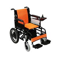 ZQZ Wheelchair, Disabled Elderly Electric Wheelchair, Aluminum Folding Portable Scooter, Load 100kg (#) (Color : 12A)