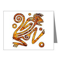 Note Cards (10 Pack) Chinese New Year Aztec Style Fire Monkey 2016