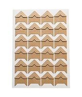 120pcs Self Adhesive Paper Photo Foto Corner Stickers For Scrapbooking, Personal Journal & Diary Adhesives (Kraft)