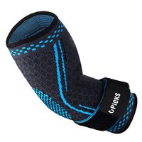 Sports Elbow Brace Compression Sleeve Arm Support Elastic Sleeve with Strap for Golfer,Basketball,Tennis,Workout,Weightlifting, Tendonitis, Arthritis, Bursitis, Pain Relief, Recovery/Size M/Single