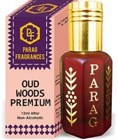 Parag Fragrances Oud Wood Premium Attar 1 Tola / 12ml (Crystal Series) (Limited Time Launching Offer Pack) Natural Distiled Attar/Alcohol Free Attar/Long Lasting Attar